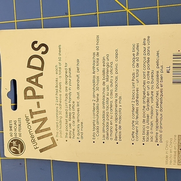 FURemover Lint Pads 60 Sheets 2 pack - Picture 2 of 2